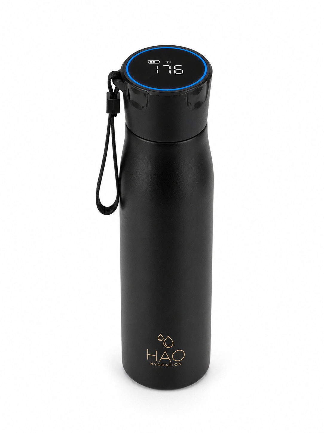 500ml Black (Gold Logo) Purifying Water Bottle