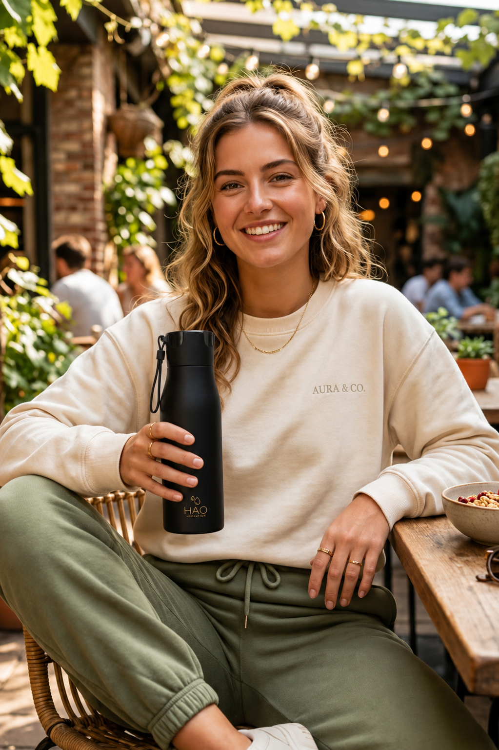 750ml Black (Gold Logo) Purifying Water Bottle