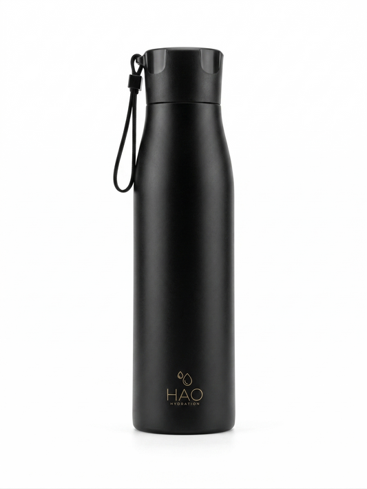 750ml Black (Gold Logo) Purifying Water Bottle.