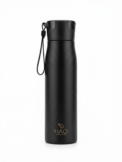 500ml Black (Gold Logo) Purifying Water Bottle.