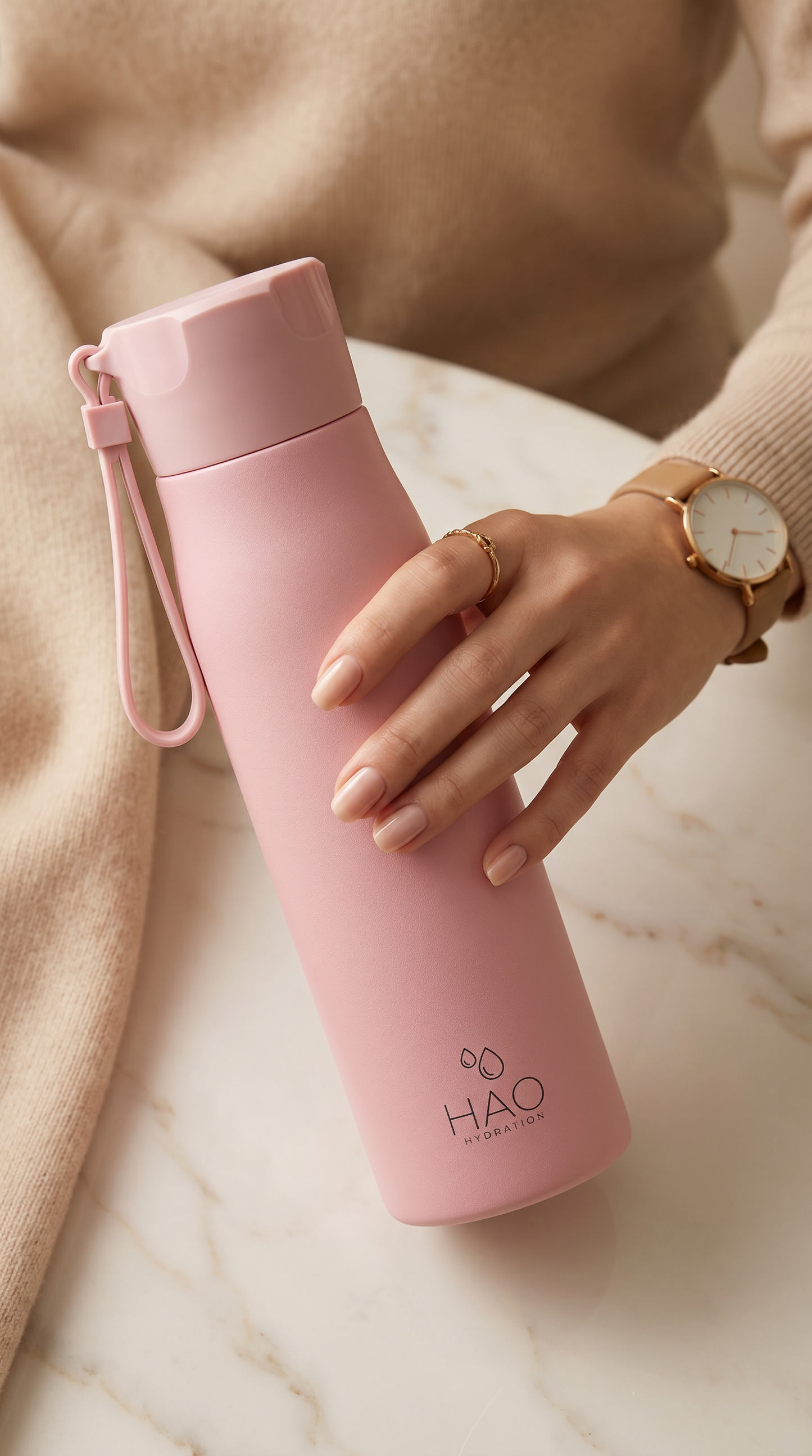750ml Pink Purifying Water Bottle