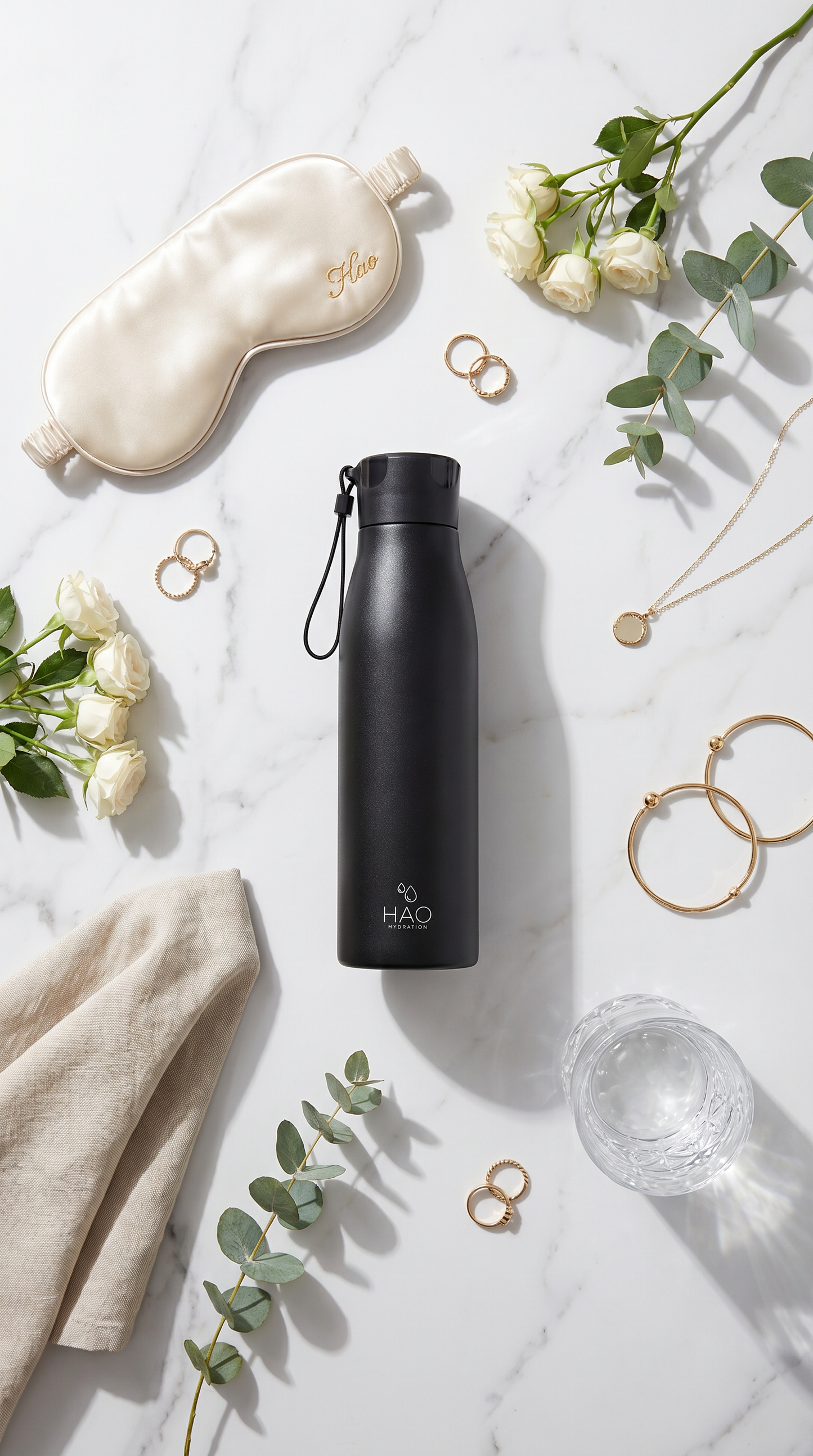 500ml Black (White Logo) Purifying Water Bottle