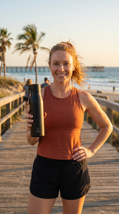 500ml Black (White Logo) Purifying Water Bottle