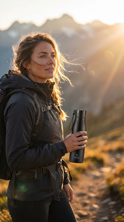 500ml Black (White Logo) Purifying Water Bottle