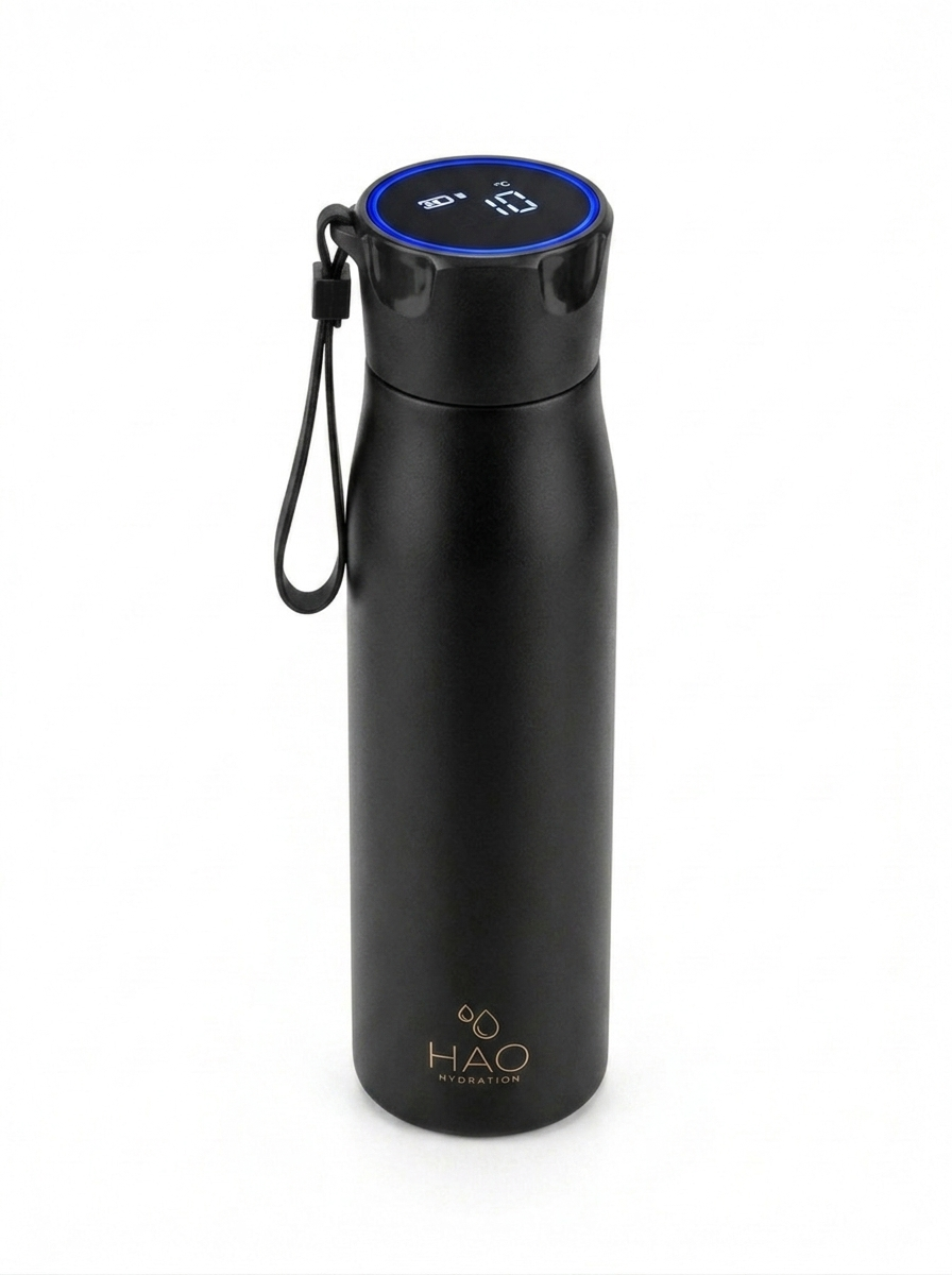 500ml Black (Gold Logo) Purifying Water Bottle
