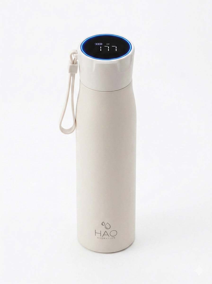 500ml White Purifying Water Bottle
